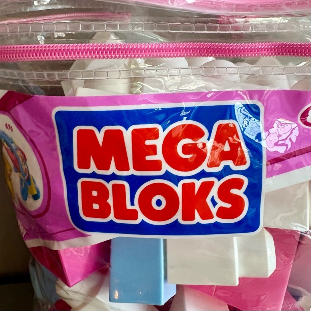 Mega Bloks Pink Blue Building Blocks First Builders 8466 Kids Toy Set 90+ pc - Picture 11 of 14